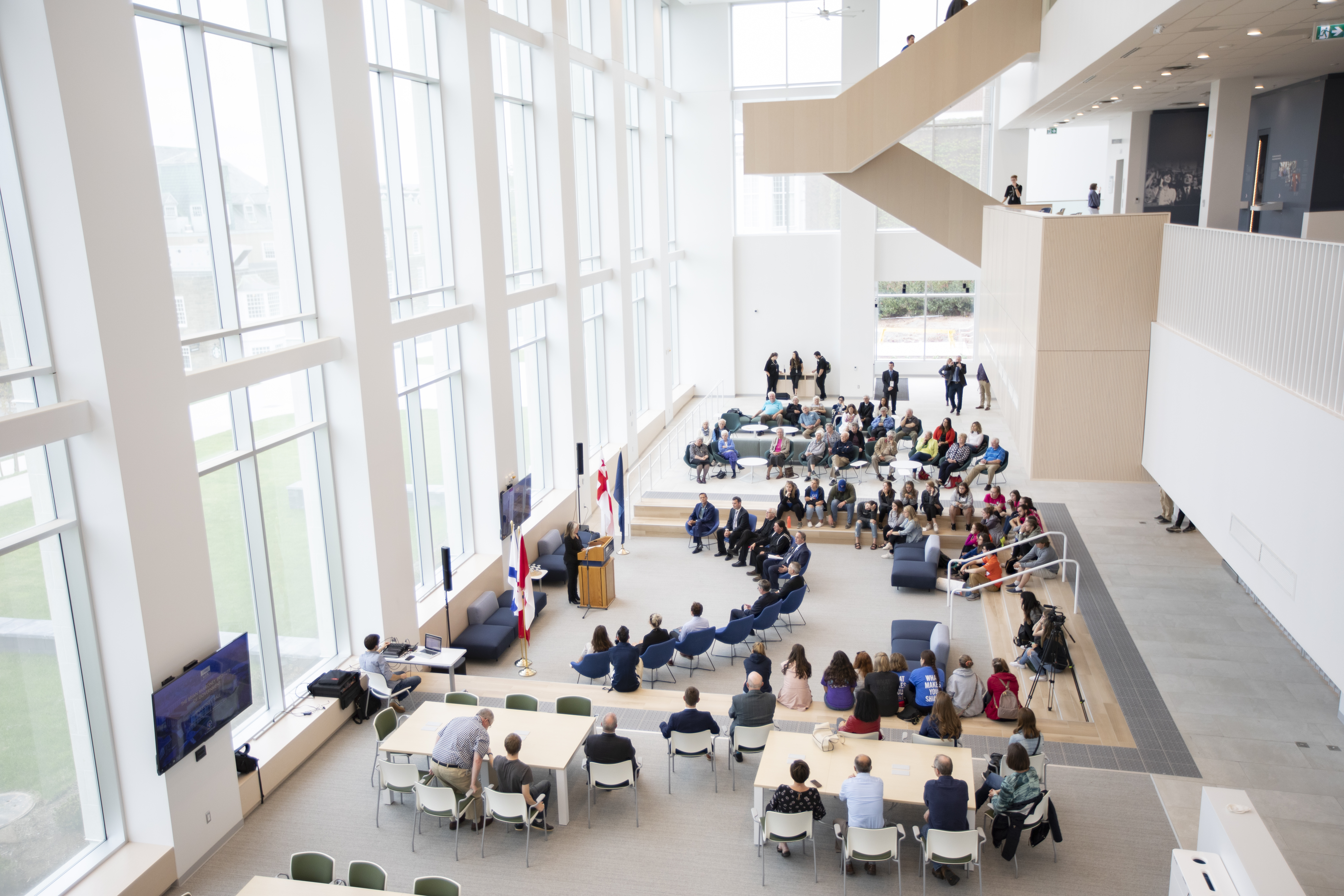 Aerial view of Mulroney Atrium