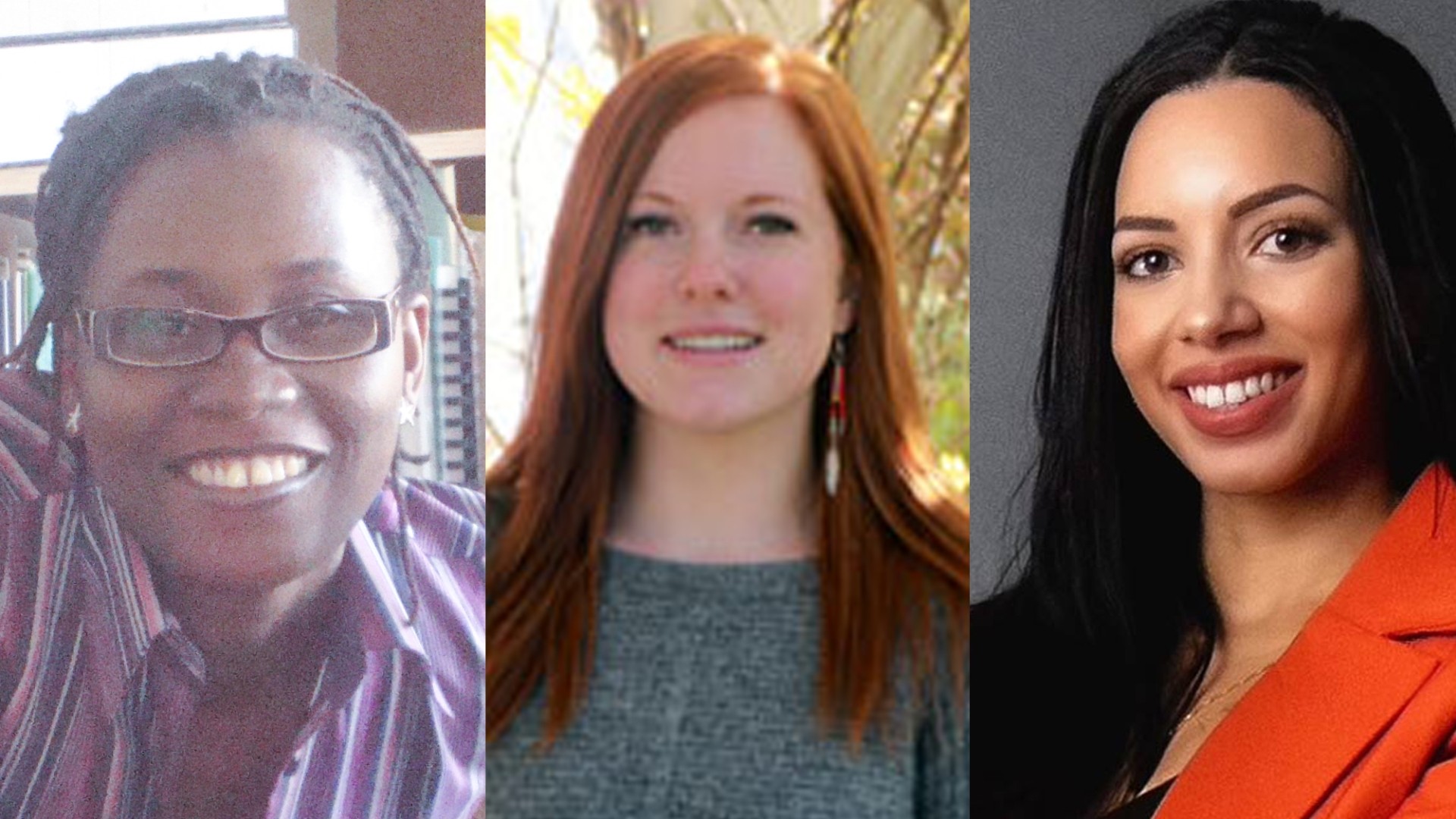 Three participants of the Master of Adult Education - Women's Leadership and Community Development Cohort