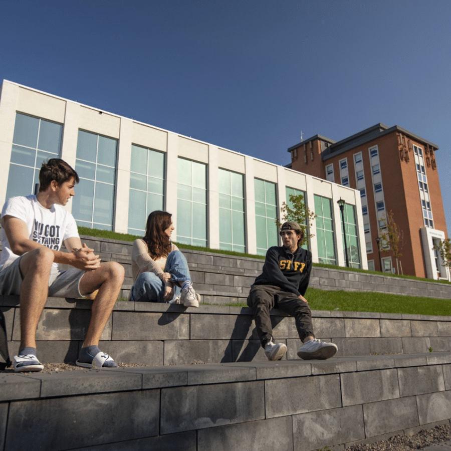 Students on Mulroney Steps