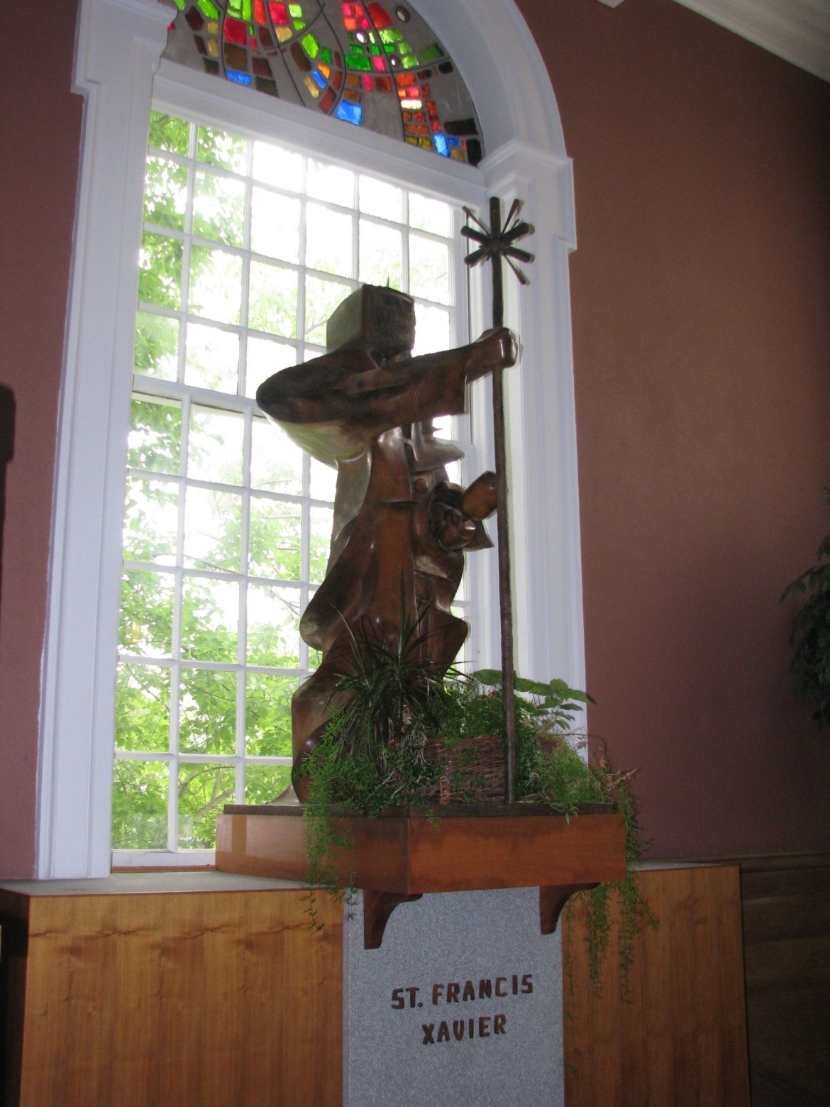 A sculpture of St. Francis Xavier