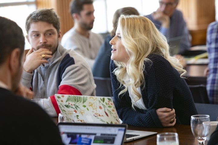 Students studying