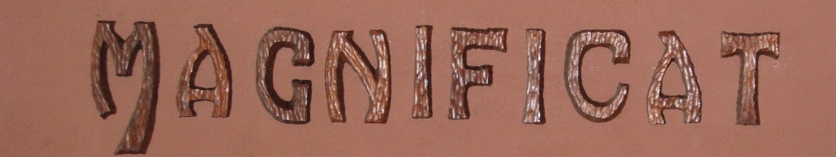 Letter Sign That Says Magnicat