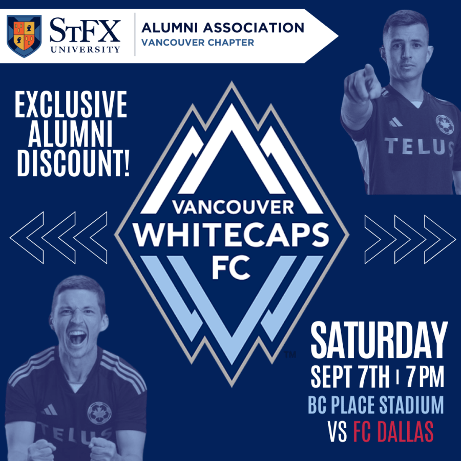 Promotional graphic for Vancouver Whitecaps game