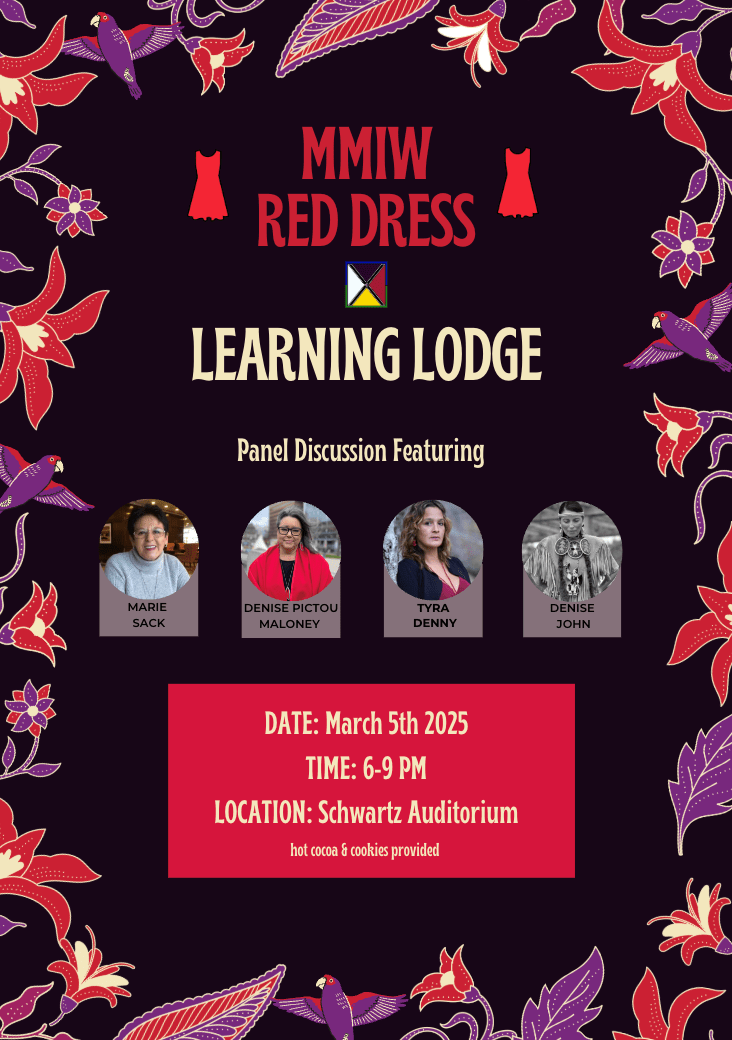 MMIW Red Dress Learning Lodge poster