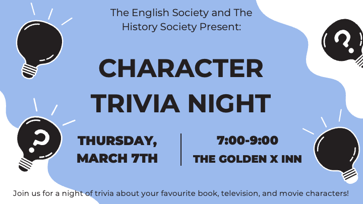 character trivia night poster