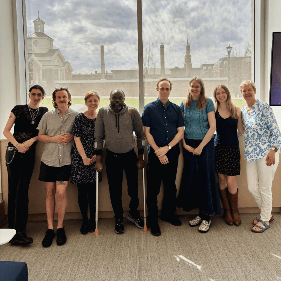 Sociology award winners and faculty at Grad Reception on May 3, 2025
