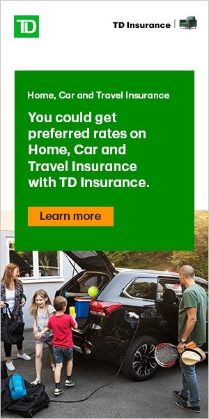 TD home, car &amp; travel insurance informational graphic