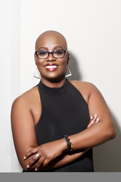 Dr. K. Renee  Horton dressed in a black outfit.