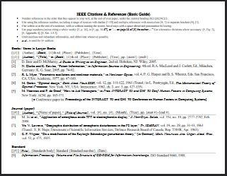 IEEE Citation and References (Basic Guide) screenshot