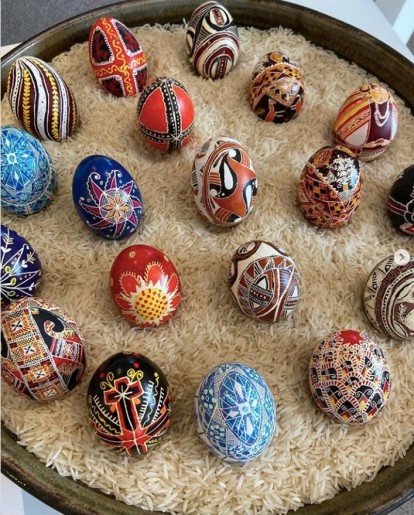 Pysanky Eggs by Marilyn Malis and Elin Cunningham