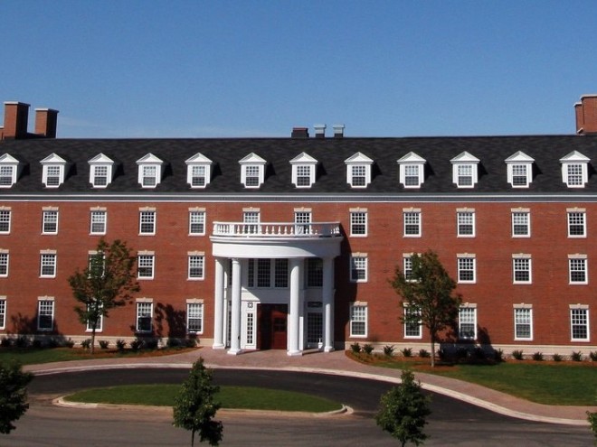 Governors Hall exterior on a sunny day 